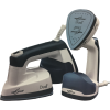 Meet the Eurosteam® Duet — the ultimate 2-in-1 iron and steamer with a 180° rotary head for total flexibility. Eurosteam® Duet 2-in-1 Iron in sleek blue and silver, featuring a patented 180° rotary head for seamless transition between ironing and steaming modes.