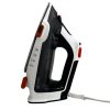 Effortless ironing with the Eurosteam Step Up Iron—designed for comfort and safety. Eurosteam iron ergonomic handle with clearly labeled buttons